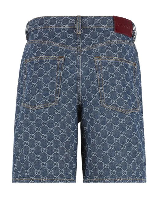 Gucci Blue Denim Shorts