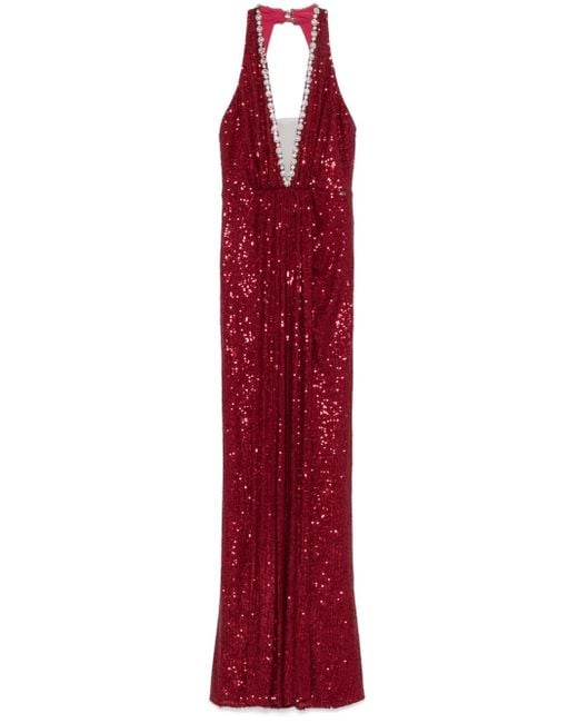 Nissa Red Maxikleid Mit Neckholder