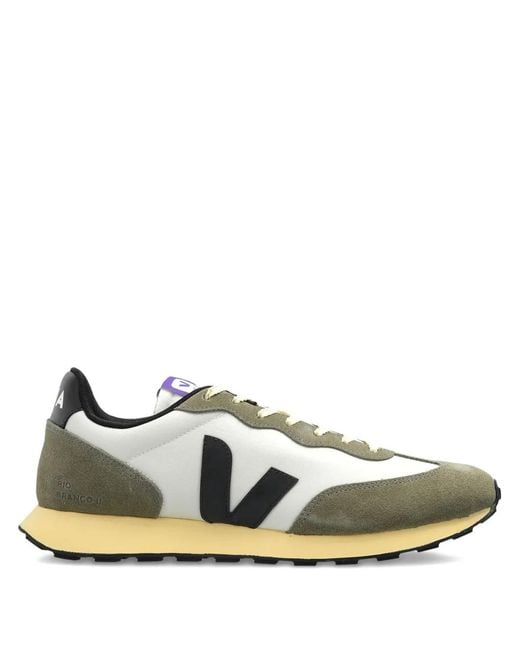 Veja Green V-Logo Suede Trainers for men