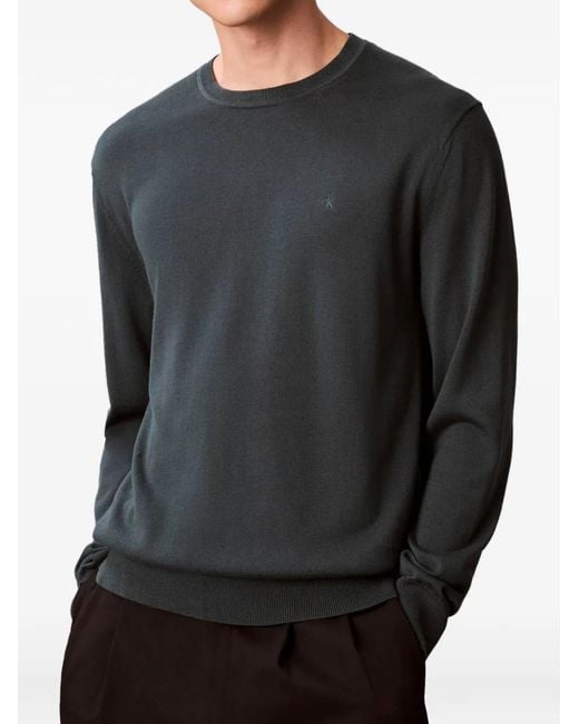 Calvin Klein Black Logo-Detail Sweatshirt for men