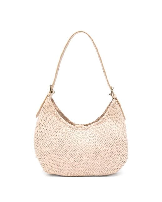 Dragon Diffusion Natural Luna Mezza Schultertasche Mit Webmuster
