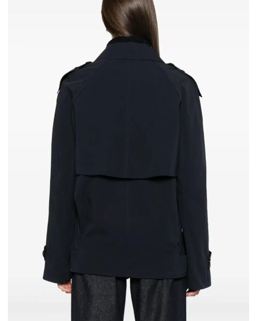 Totême  Blue Cotton Short Trench Coat