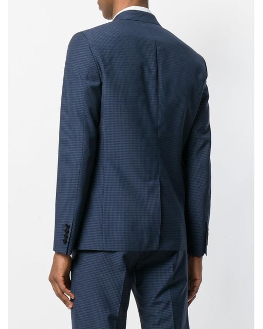Theory Wool Checked Blazer in Blue for Men - Lyst
