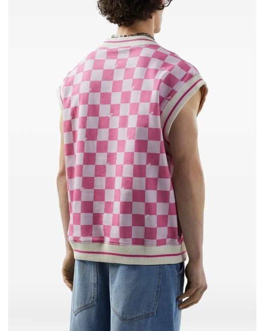 Chaleco A Cuadros Gcds de hombre de color Pink