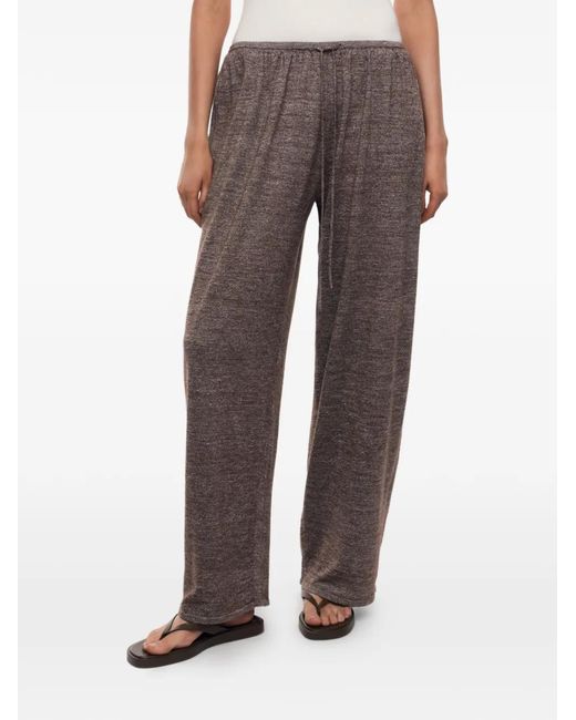 12 STOREEZ Brown Drawstring Track Pants