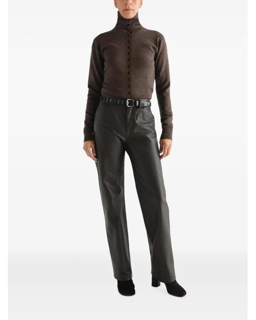 Lemaire Brown Buttoned Top