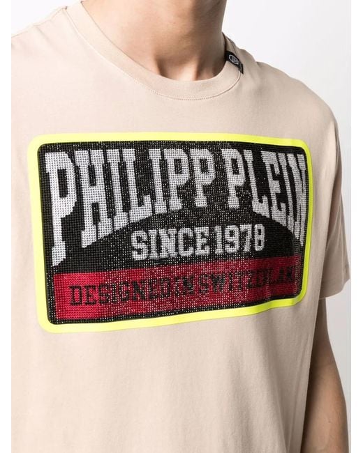 Philipp Plein Multicolor Logo-Print Cotton T-Shirt for men
