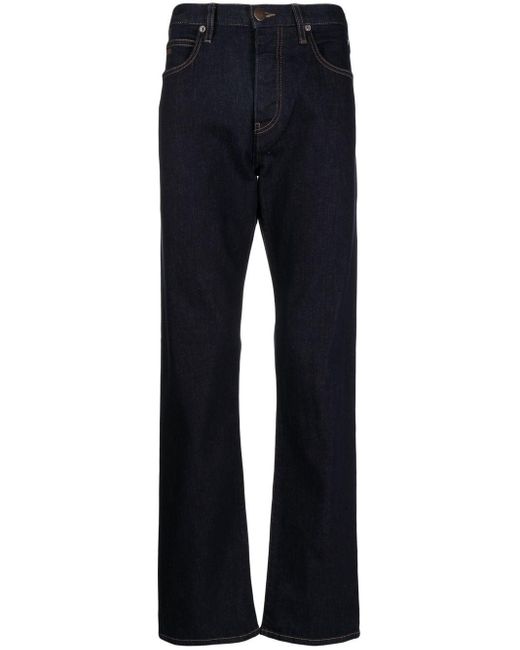 Emporio Armani Blue Straight-leg Jeans for men