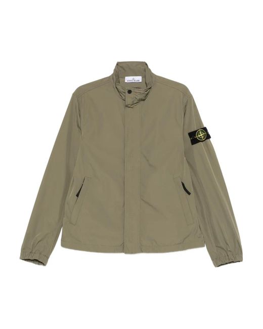 Stone Island Green Zipped Blouson Jacket for men