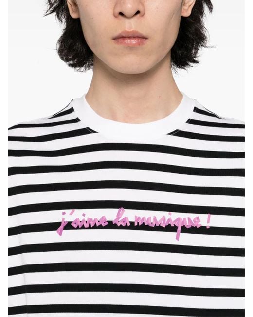 SPORT b. by agnès b. Blue Stripe T-Shirt for men