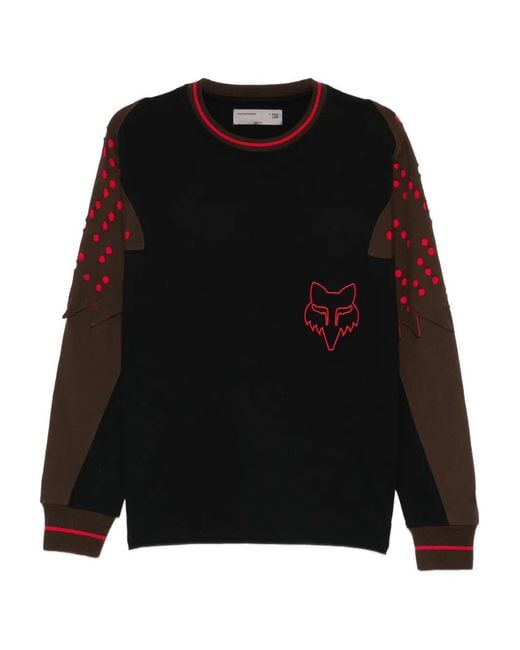 Kiko Kostadinov Black Perforated Long-Sleeve Sweatshirt for men