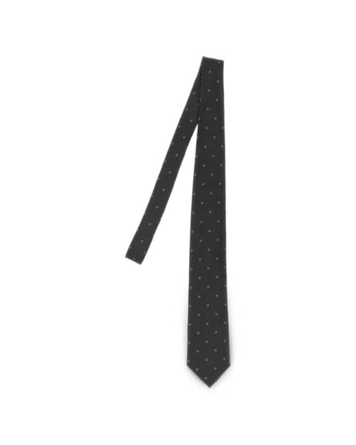 Tom Ford Black Polka-Dot Jacquard Tie for men