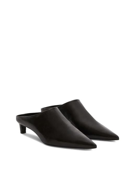 Jil Sander Black Leather Mules
