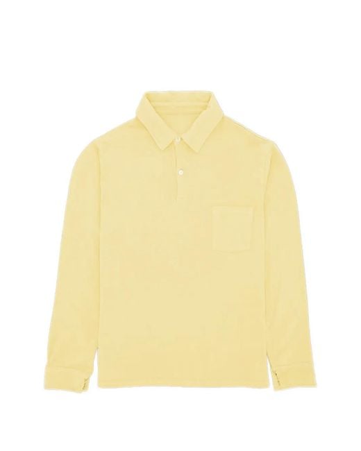 Fortela Yellow Missouril Long-Sleeves Polo Shirt for men
