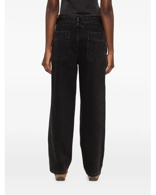 Isabel Marant Black Ilsa Drawstring Jeans