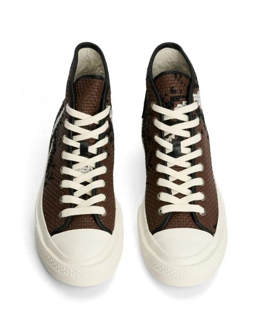 Converse White Chuck Taylor All Star Woven Leather Sneakers for men
