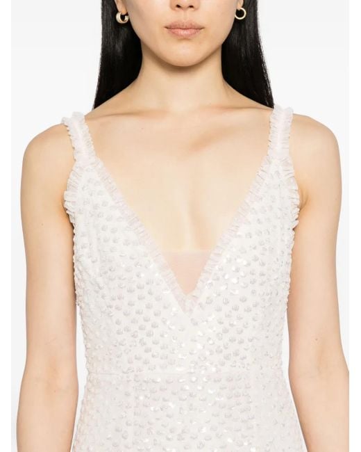 Robe Cami À Coupe Longue Needle & Thread en coloris White