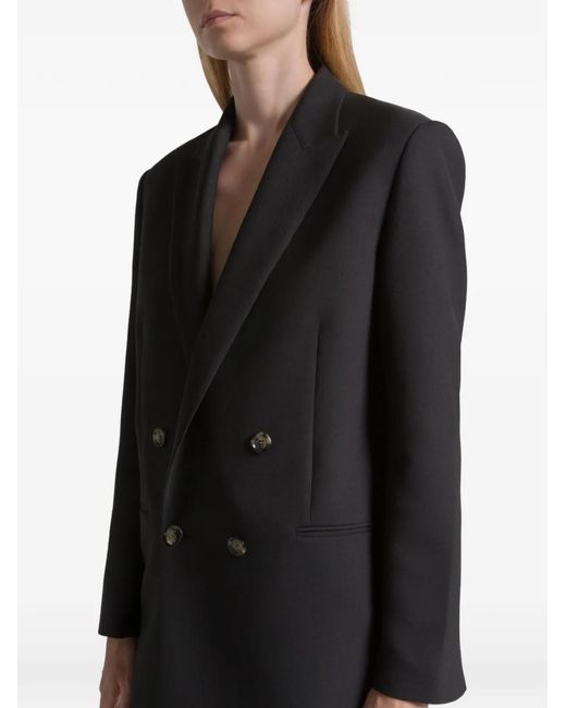 Alberta Ferretti Black Double-Breasted Blazer