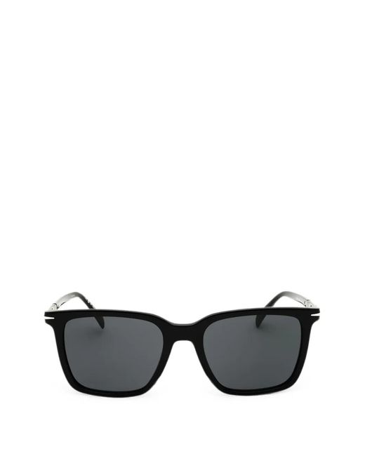 David Beckham Black Square-Frame Sunglasses for men