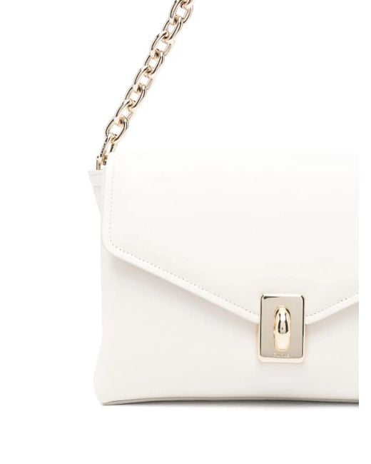 Furla White Medium Meridiana Shoulder Bag