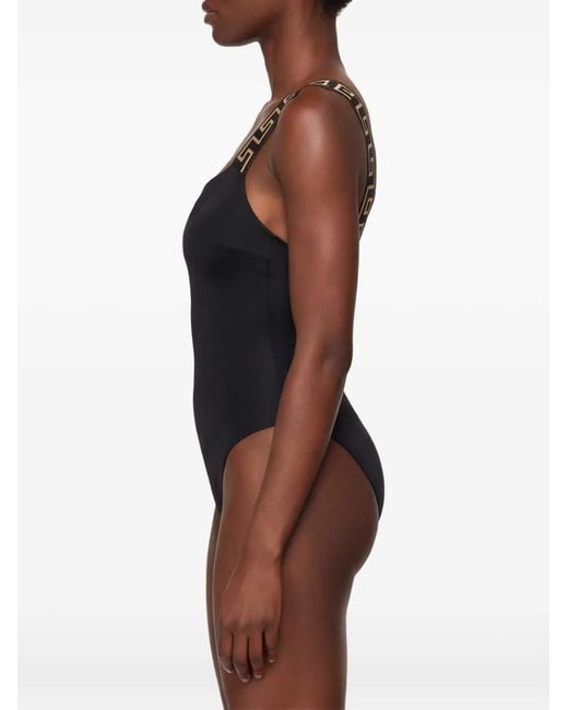 Versace Black Greca Swimsuit