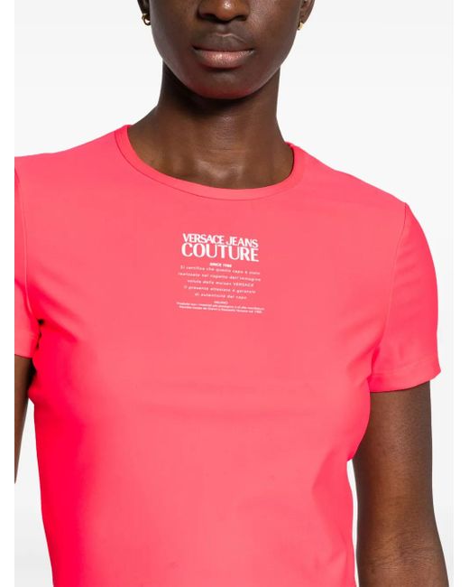 Versace Jeans Couture Pink Cropped T-Shirt