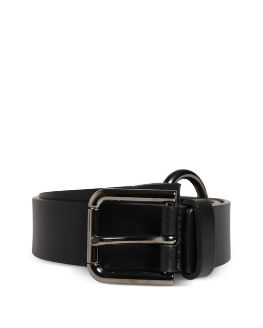 Dolce & Gabbana Black Ring-Detail Buckle-Fastening Belt for men