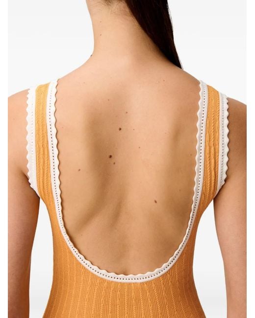 Robe En Maille À Bords Festonnés Claudie Pierlot en coloris Metallic