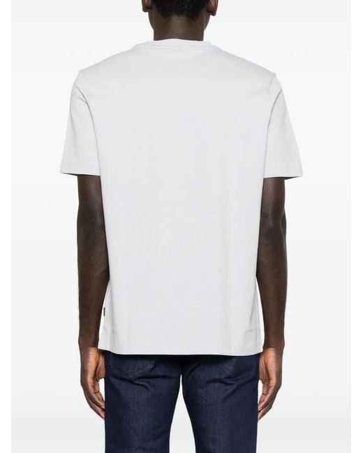 Boss White Logo-Graphic T-Shirt for men