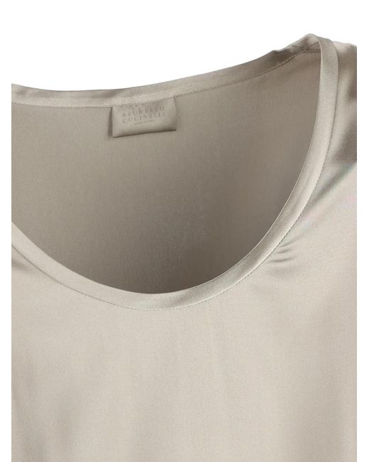 Brunello Cucinelli Natural Scoop-Neck Tank Top