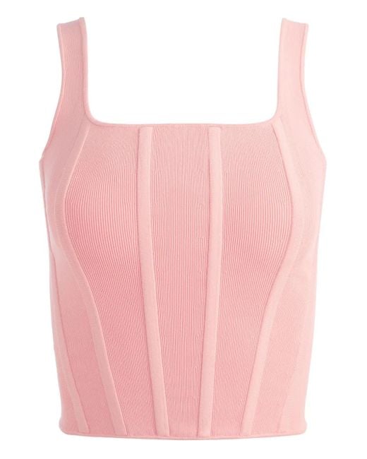 Alice + Olivia Sariah コルセットトップ Pink