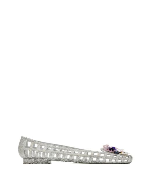 HEAVENLY JELLY White Dazzla Ballet Flats