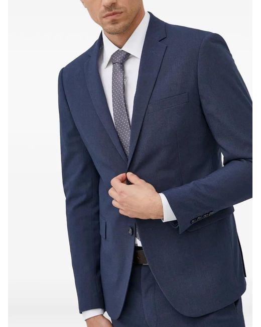 Lindbergh Blue Single-Breasted Suit for men