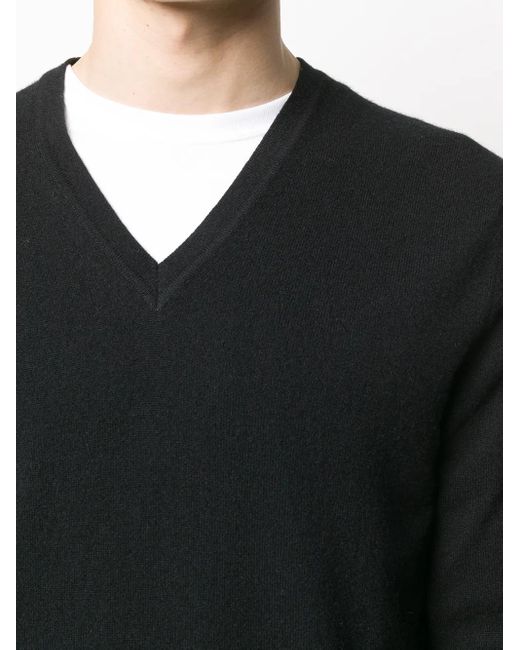 Pringle of Scotland Black Cashmere Long-Sleeve Jumper for men