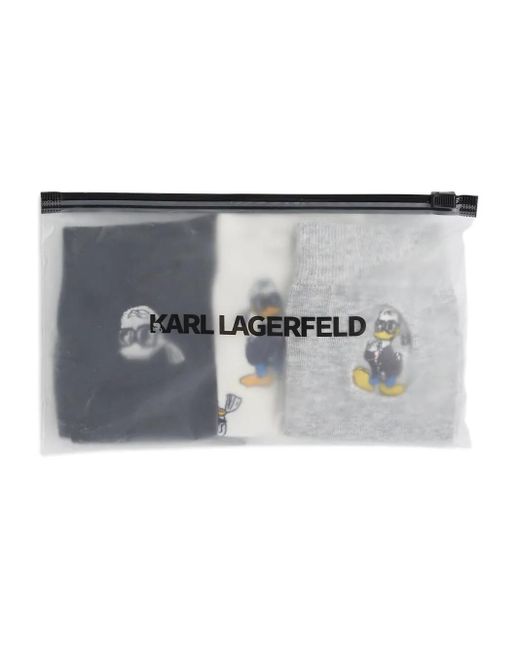 Karl Lagerfeld White X Disney All-Over Print Socks (Pack Of Three)