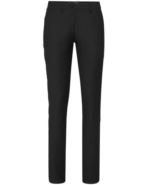Philipp Plein Black Office Wool Trousers