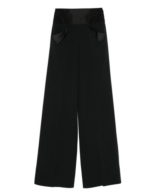 Ermanno Scervino レースインサート ワイドパンツ Black