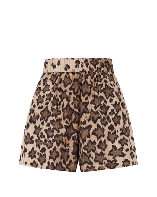 RED Valentino Brown Star Print Shorts