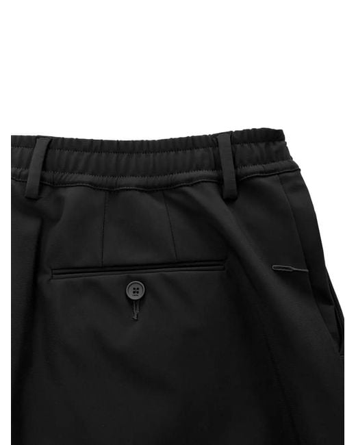 Pantalones Plisados Con Cordones Cruna de hombre de color Black