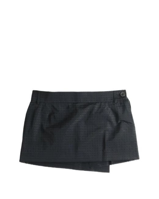 Vivienne Westwood Black Asymmetric Checked Skirt
