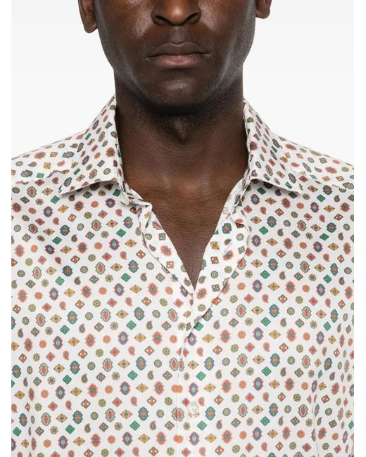 Etro White Printed Shirt for men
