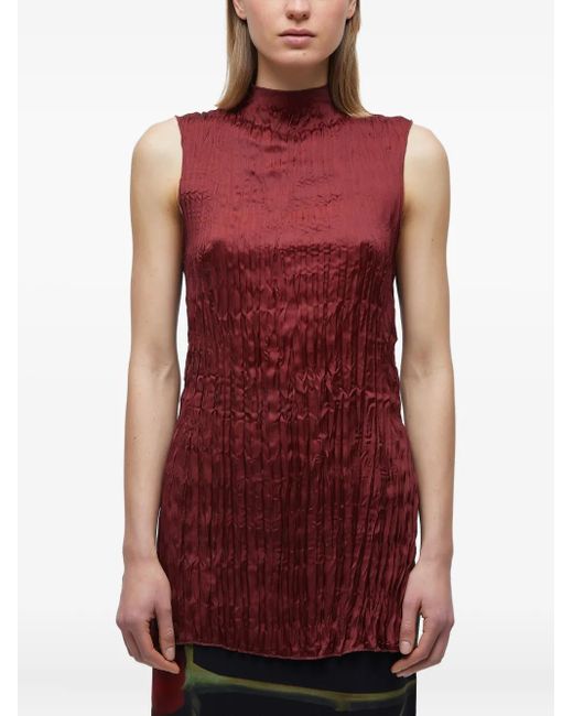 Osklen Red Wrinkled Top