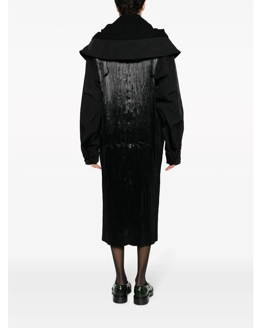 Junya Watanabe Black Zip-Up Hooded Jacket