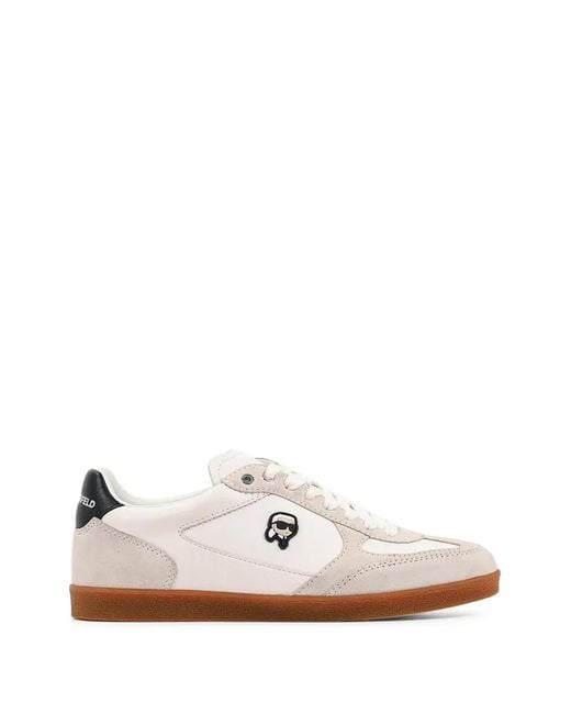 Karl Lagerfeld White Karl-Patch Sneakers