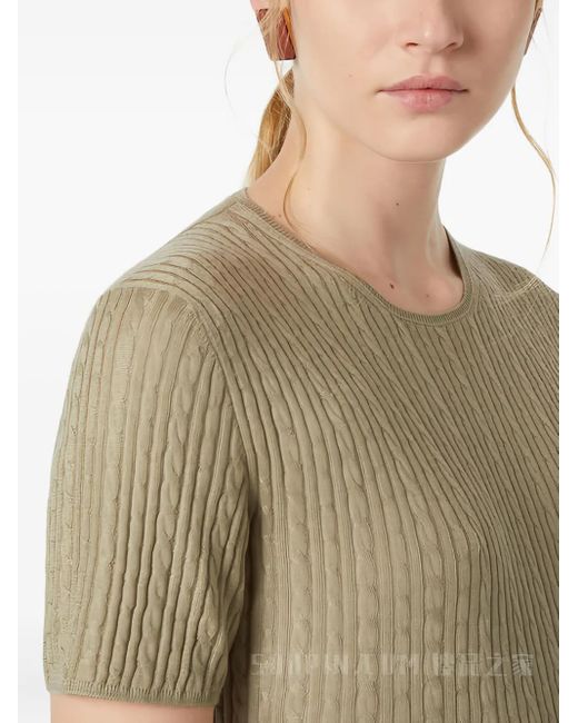 Loro Piana Natural Rimella Cable-Knit Top