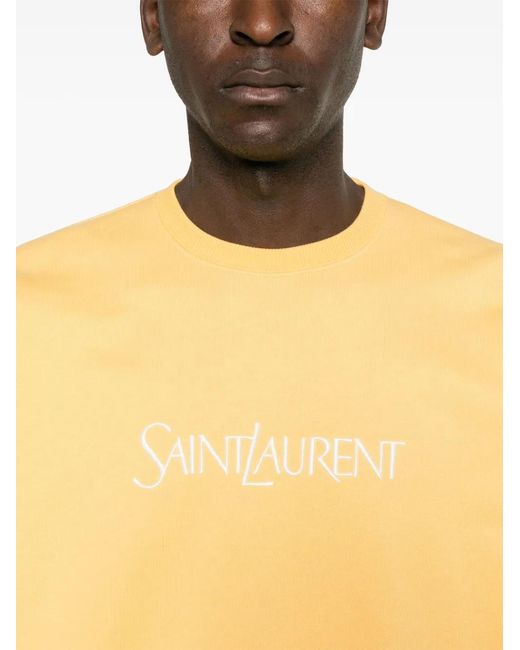 Saint Laurent Yellow Basic Sweater for men