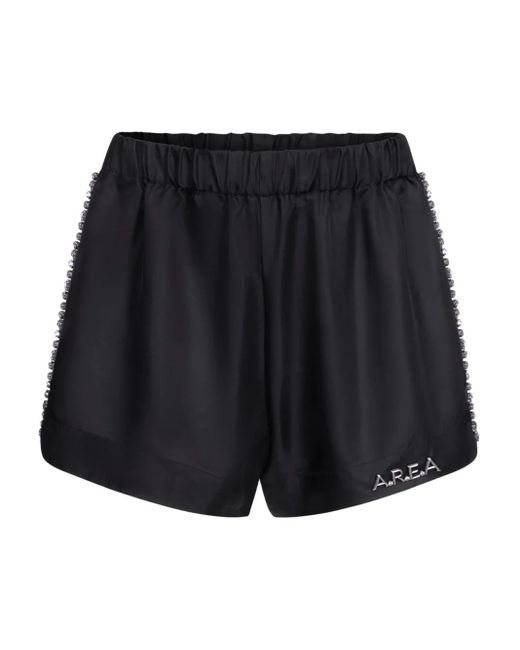 Pantalones cortos de deporte con ribete de cristal Area de color Black