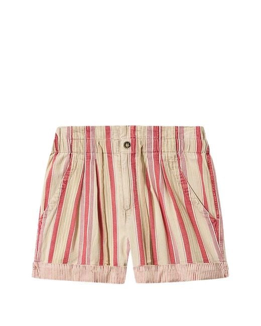 Isabel Marant Red Nirma Striped Shorts