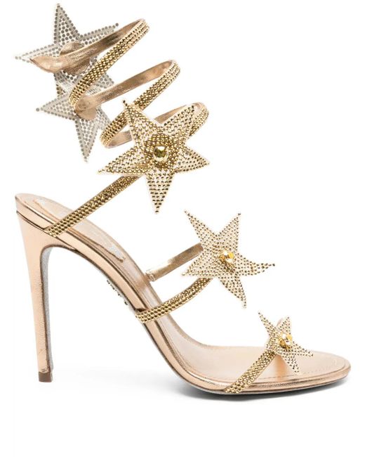 Sandales Cleo 105 Mm Rene Caovilla en coloris Metallic