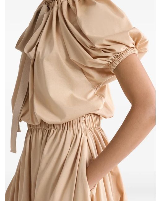 Patou Natural Volume-Ruffled Mini Dress